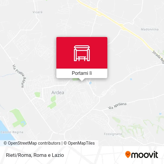 Mappa Rieti/Roma