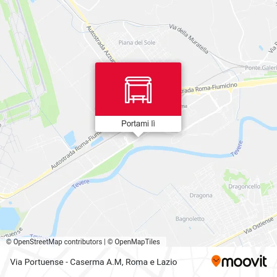 Mappa Via Portuense - Caserma A.M
