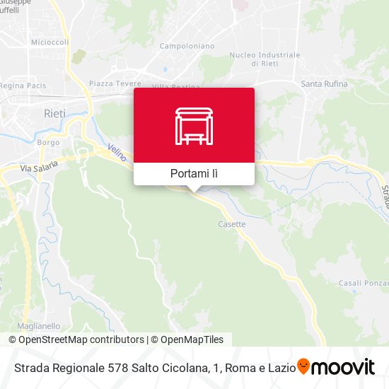 Mappa Strada Regionale 578 Salto Cicolana, 1