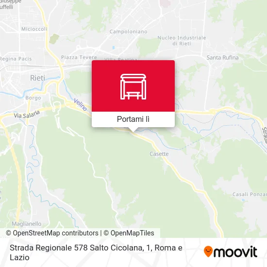 Mappa Strada Regionale 578 Salto Cicolana, 1