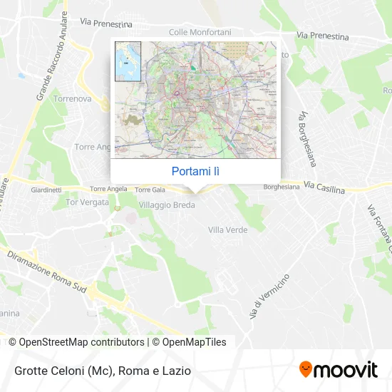 Mappa Grotte Celoni (Mc)