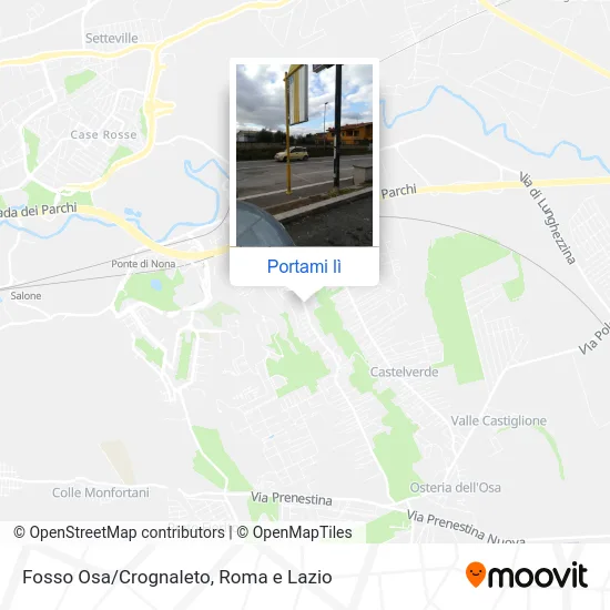 Mappa Fosso Osa/Crognaleto