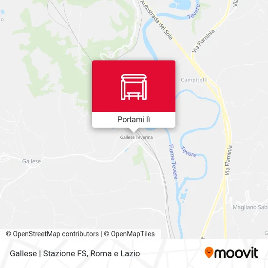Mappa Gallese | Stazione FS