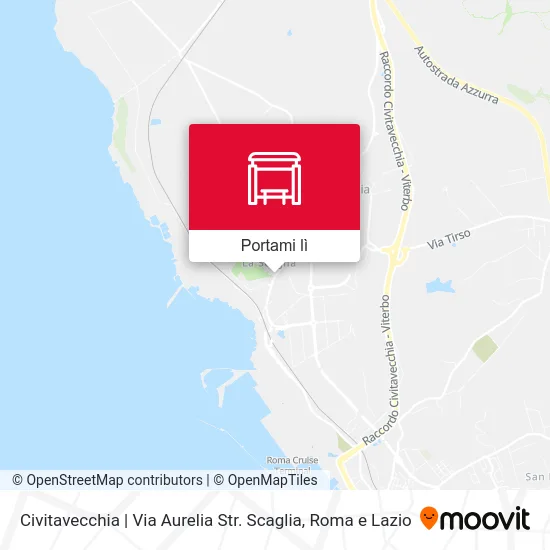 Mappa Civitavecchia | Via Aurelia Str. Scaglia