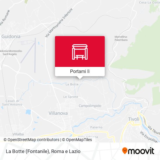 Mappa La Botte (Fontanile)