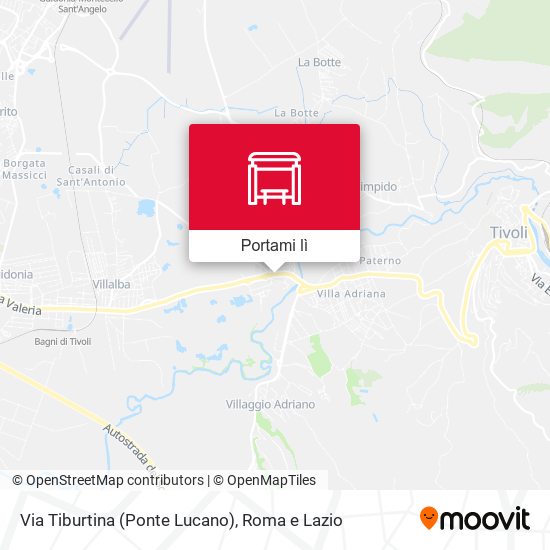Mappa Via Tiburtina (Ponte Lucano)