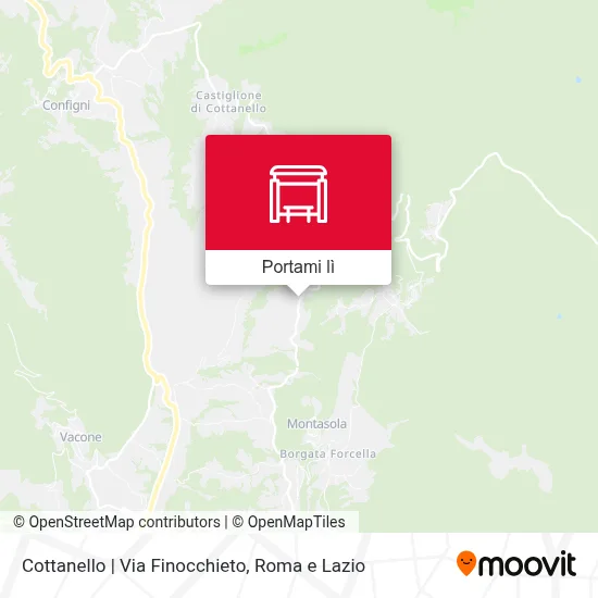 Mappa Cottanello | Via Finocchieto