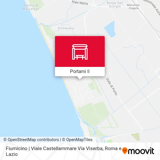 Mappa Fiumicino | Viale Castellammare Via Viserba