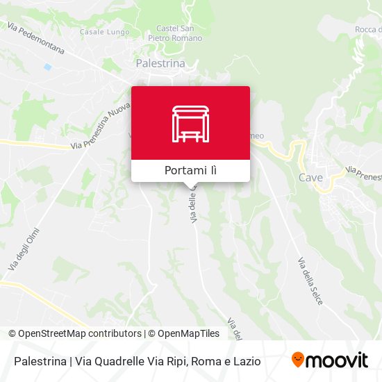 Mappa Palestrina | Via Quadrelle Via Ripi