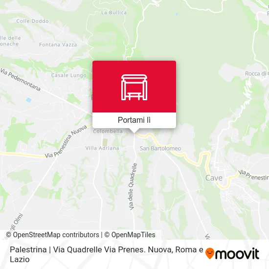 Mappa Palestrina | Via Quadrelle Via Prenes. Nuova