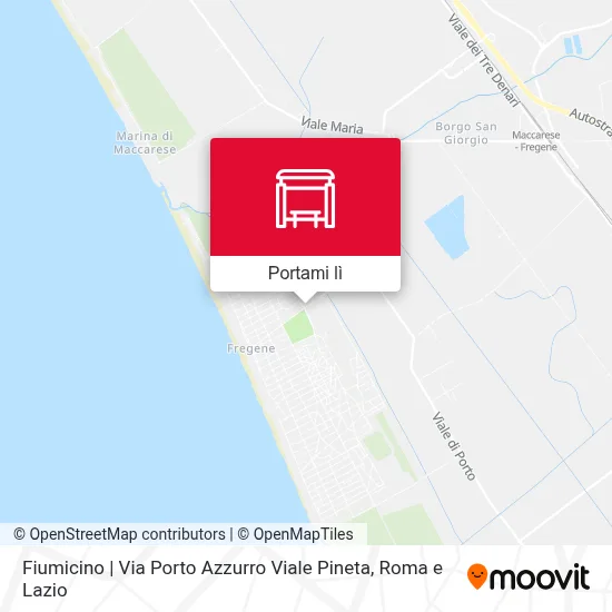 Mappa Fiumicino | Via Porto Azzurro Viale Pineta