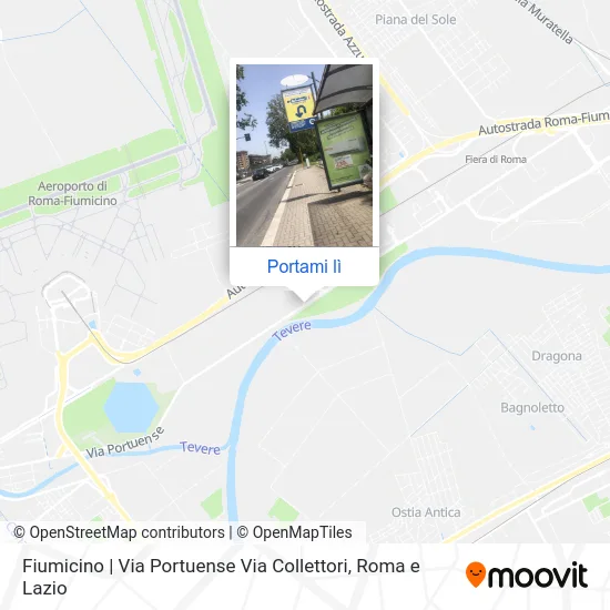 Mappa Fiumicino | Via Portuense Via Collettori