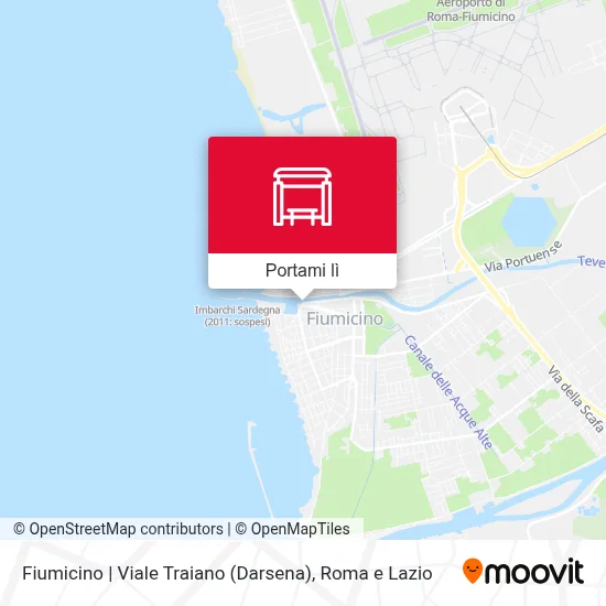 Mappa Fiumicino | Viale Traiano (Darsena)