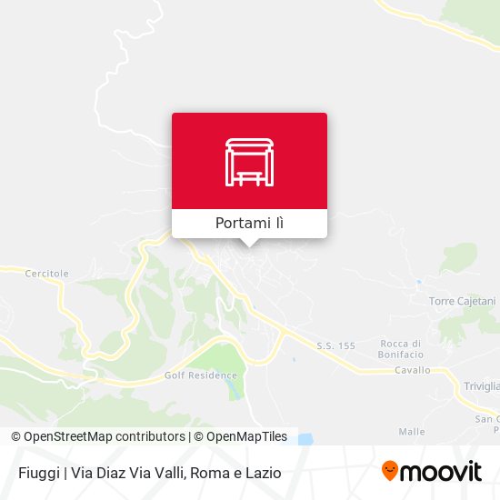 Mappa Fiuggi | Via Diaz Via Valli