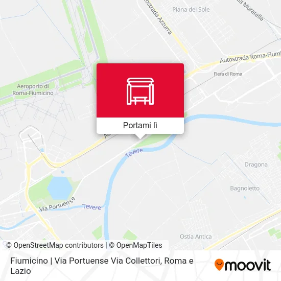 Mappa Fiumicino | Via Portuense Via Collettori