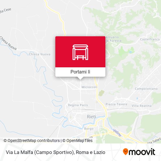 Mappa Via La Malfa (Campo Sportivo)