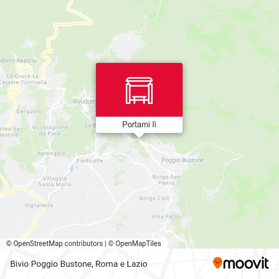 Mappa Bivio Poggio Bustone