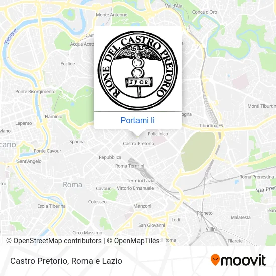 Mappa Castro Pretorio