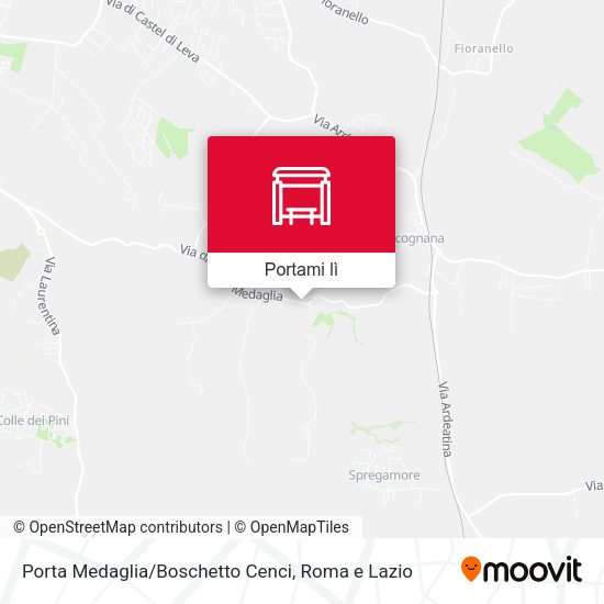 Mappa Porta Medaglia/Boschetto Cenci