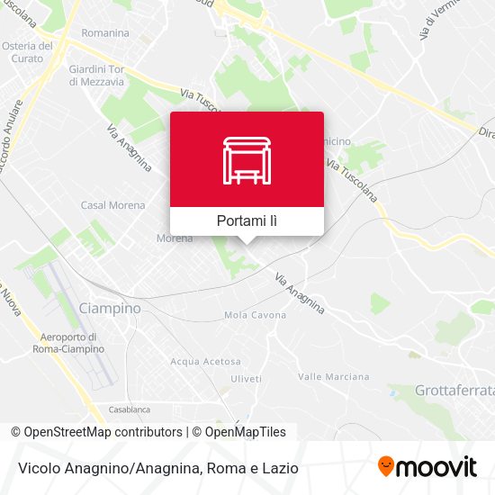 Mappa Vicolo Anagnino/Anagnina