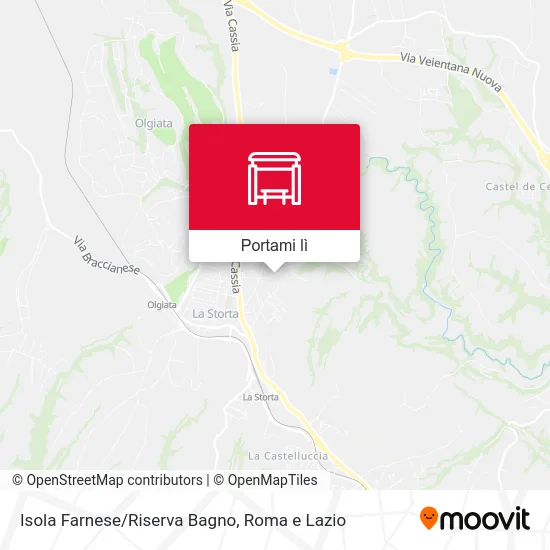 Mappa Isola Farnese/Riserva Bagno