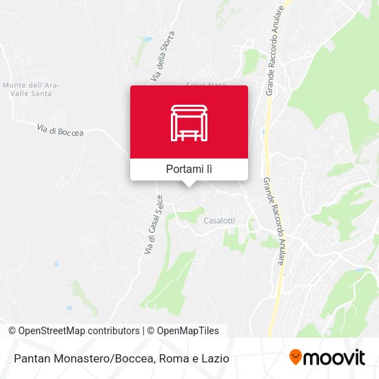 Mappa Pantan Monastero/Boccea