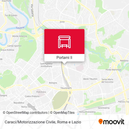 Mappa Caraci/Motorizzazione Civile