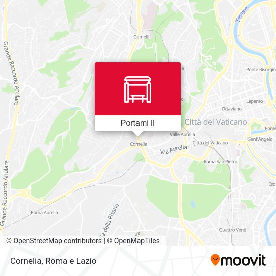 Come arrivare a Cornelia a Roma con bus, metro o treno?
