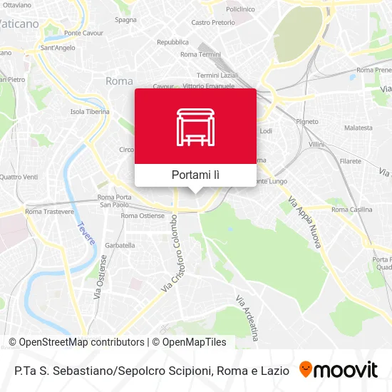 Mappa P.Ta S. Sebastiano / Sepolcro Scipioni