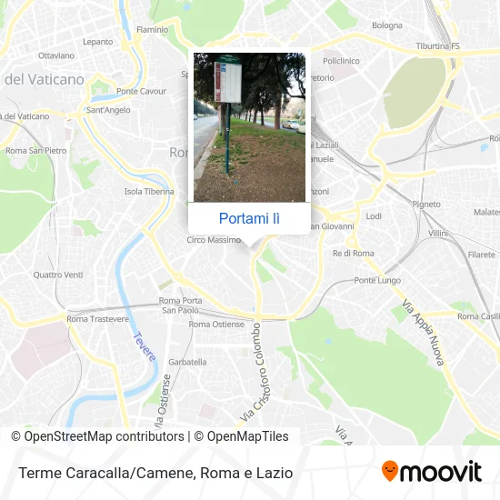 Mappa Terme Caracalla/Camene