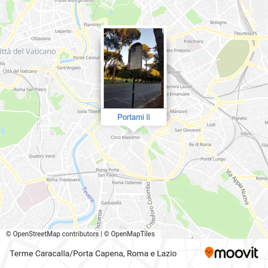 Mappa Terme Caracalla/Porta Capena