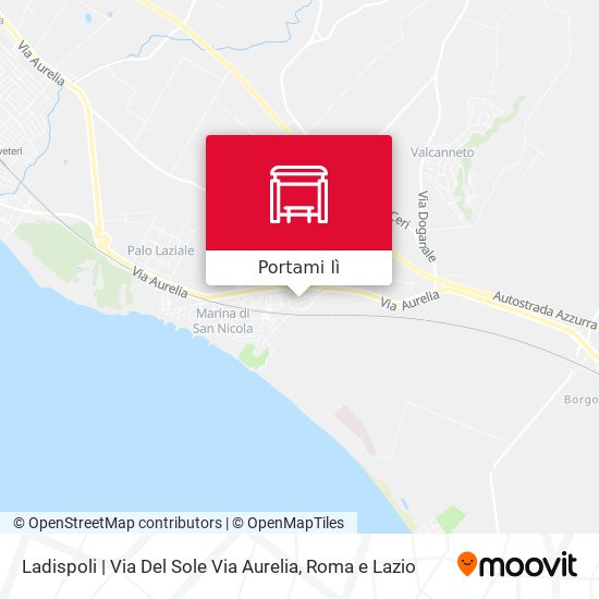Mappa Ladispoli | Via Del Sole Via Aurelia