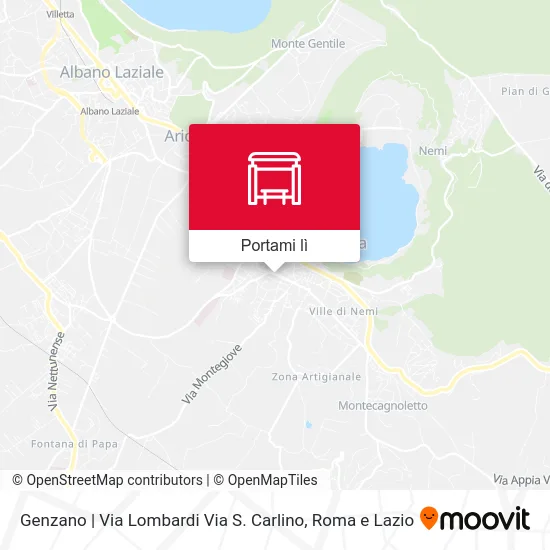 Mappa Genzano | Via Lombardi Via S. Carlino