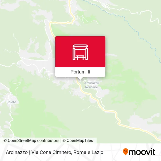 Mappa Arcinazzo | Via Cona Cimitero