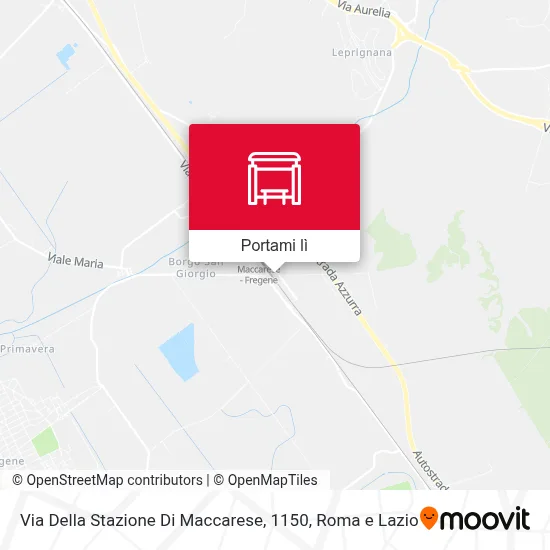 Mappa Via Della Stazione Di Maccarese, 1150