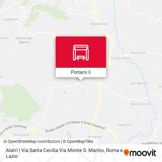 Mappa Alatri | Via Santa Cecilia Via Monte S. Marino