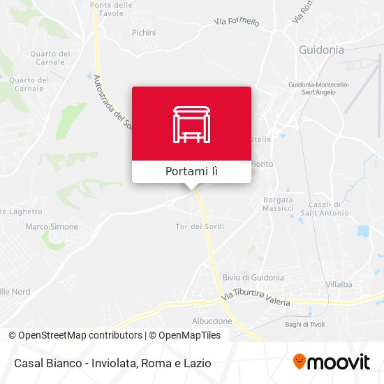 Mappa Casal Bianco - Inviolata