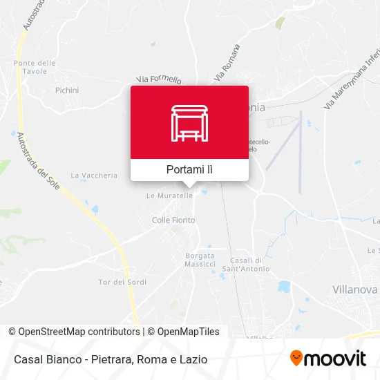 Mappa Casal Bianco - Pietrara
