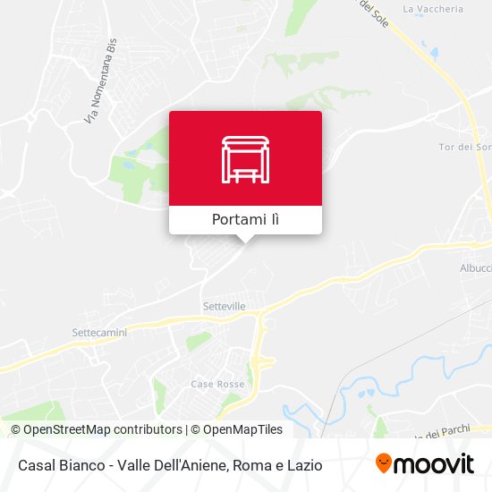 Mappa Casal Bianco - Valle Dell'Aniene