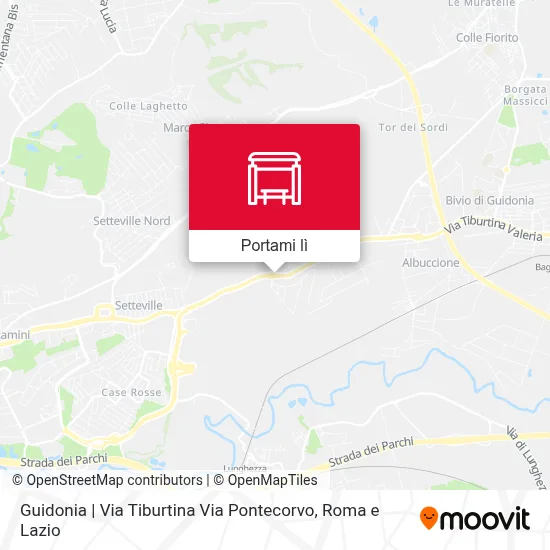 Mappa Guidonia | Via Tiburtina Via Pontecorvo