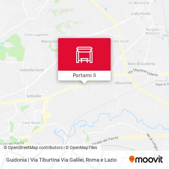 Mappa Guidonia | Via Tiburtina Via Galilei
