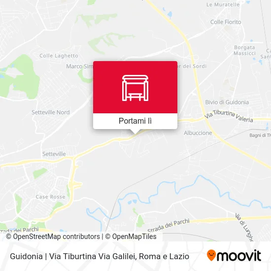 Mappa Guidonia | Via Tiburtina Via Galilei