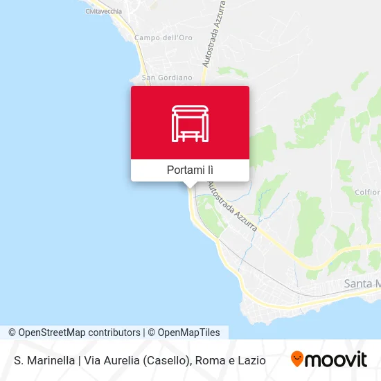 Mappa S. Marinella | Via Aurelia (Casello)