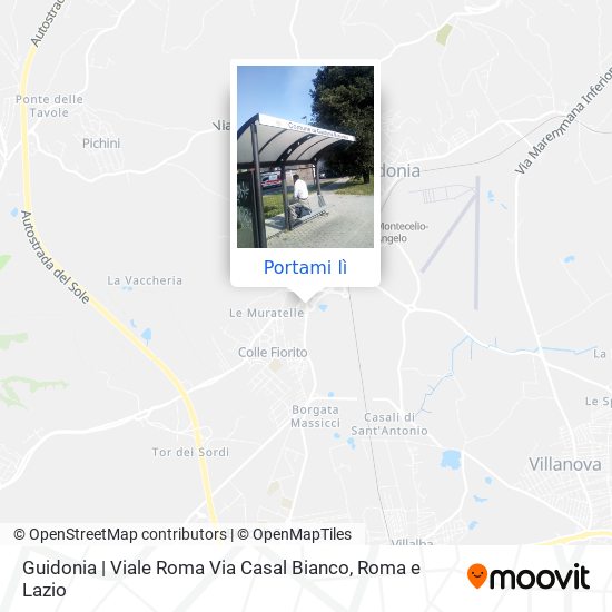 Mappa Guidonia | Viale Roma Via Casal Bianco