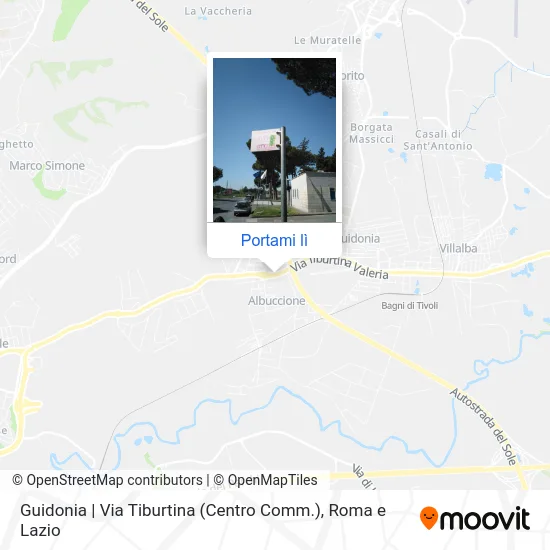Mappa Guidonia | Via Tiburtina (Centro Comm.)