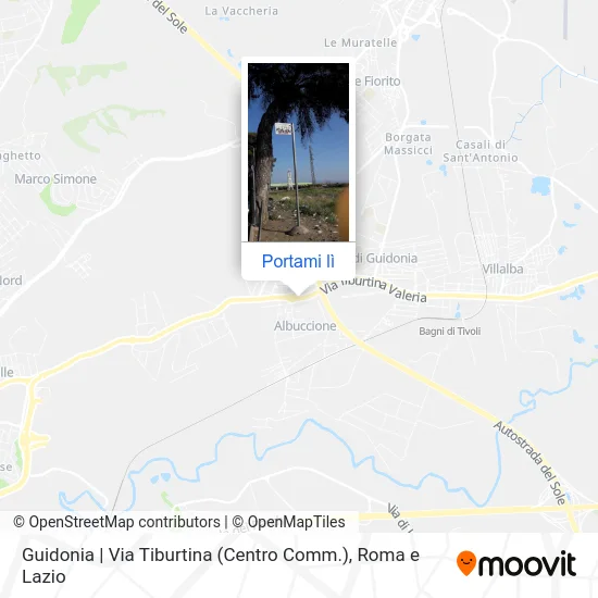 Mappa Guidonia | Via Tiburtina (Centro Comm.)