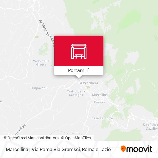 Mappa Marcellina | Via Roma Via Gramsci
