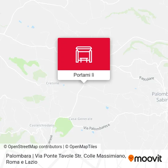 Mappa Palombara | Via Ponte Tavole Str. Colle Massimiano