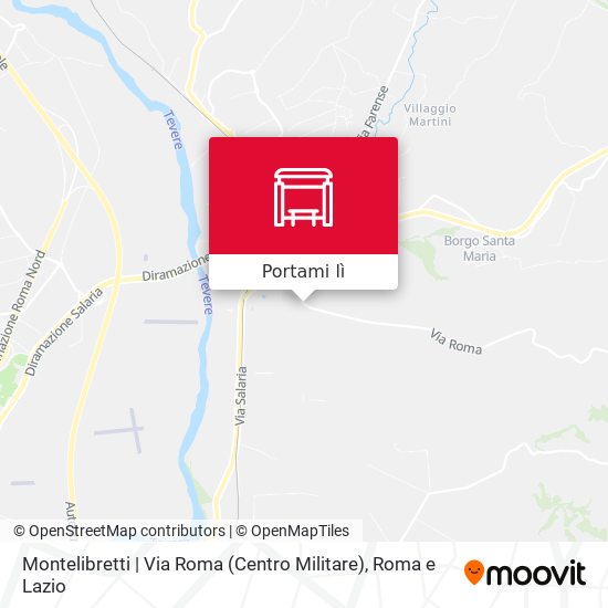 Mappa Montelibretti | Via Roma (Centro Militare)