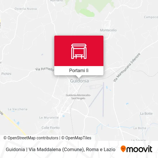 Mappa Guidonia | Via Maddalena (Comune)